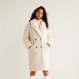 Mango Faux Shearling Coat